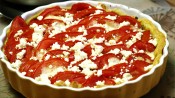 Tomatentaart met feta en mozzarella
